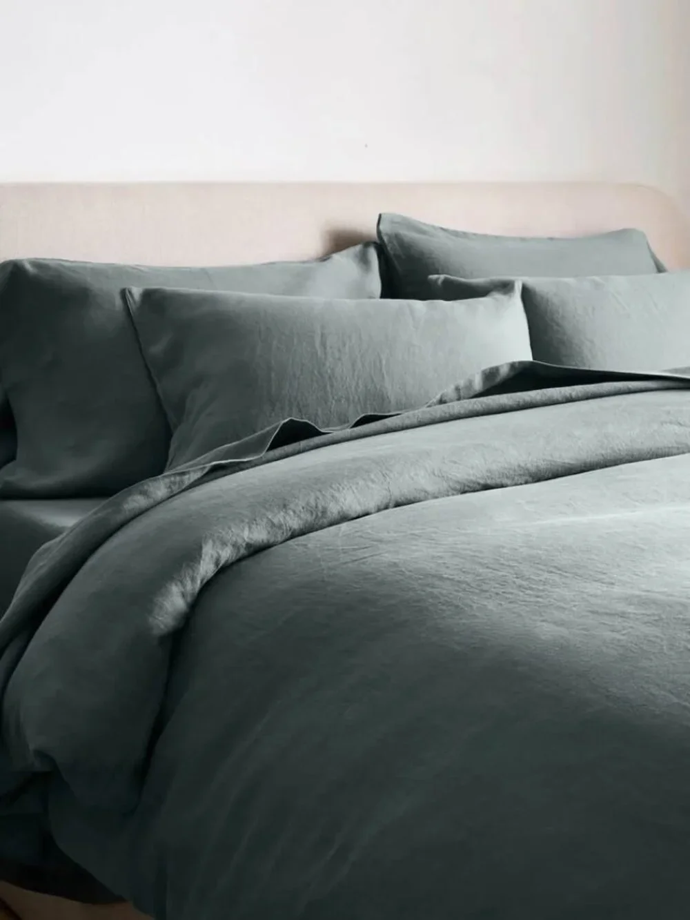 Quince European Linen Blue Full/Queen Duvet Cover ONLY